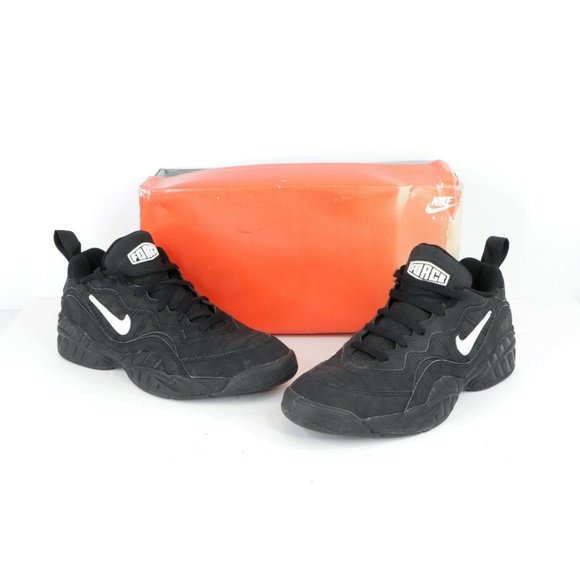 NOS Vintage 90s Nike Air Tenacity Low Basketball Shoes Sneakers Black - Picture 2 of 10